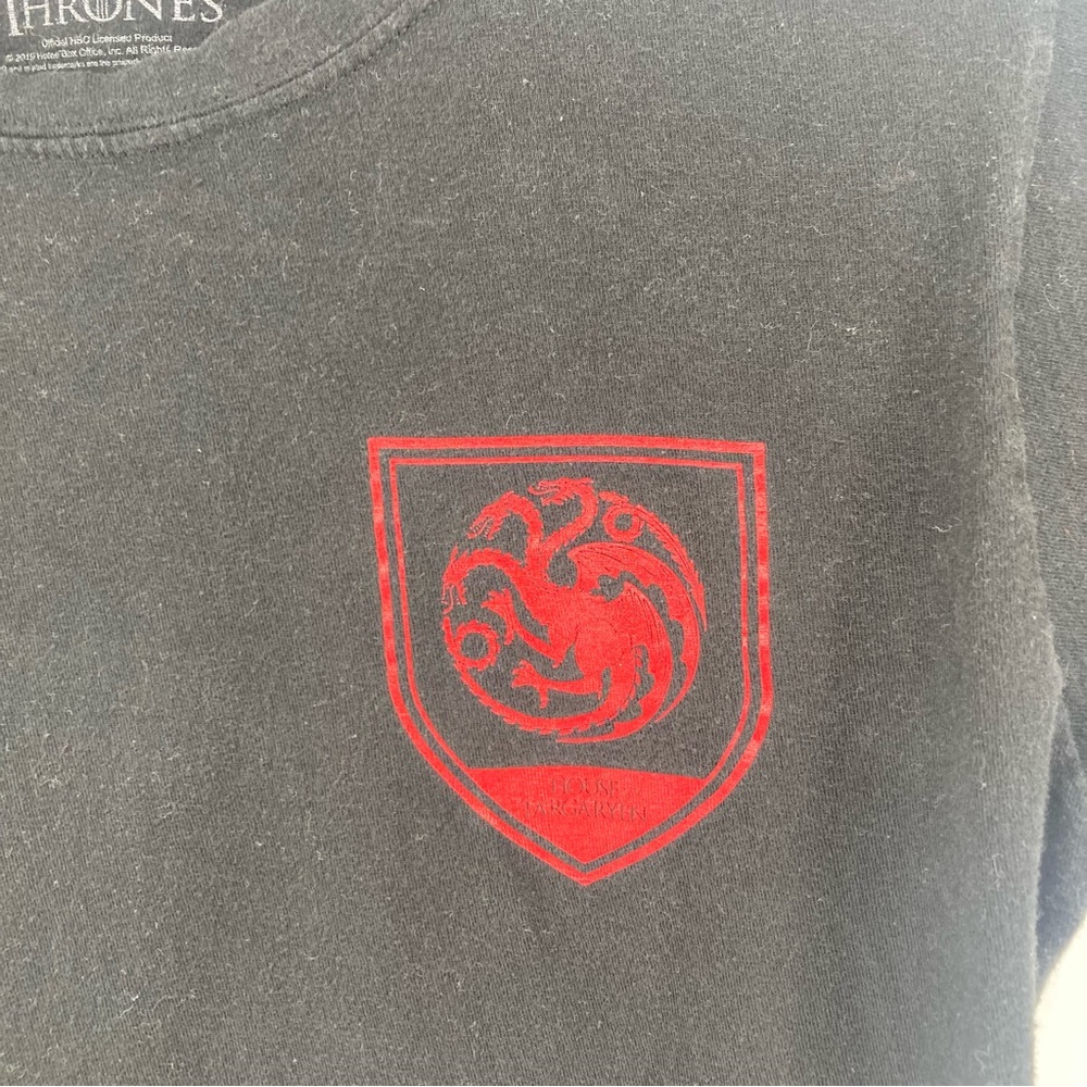 Hot topic game of thrones house targaryen black and red tshirt size small - Picture 2 of 6